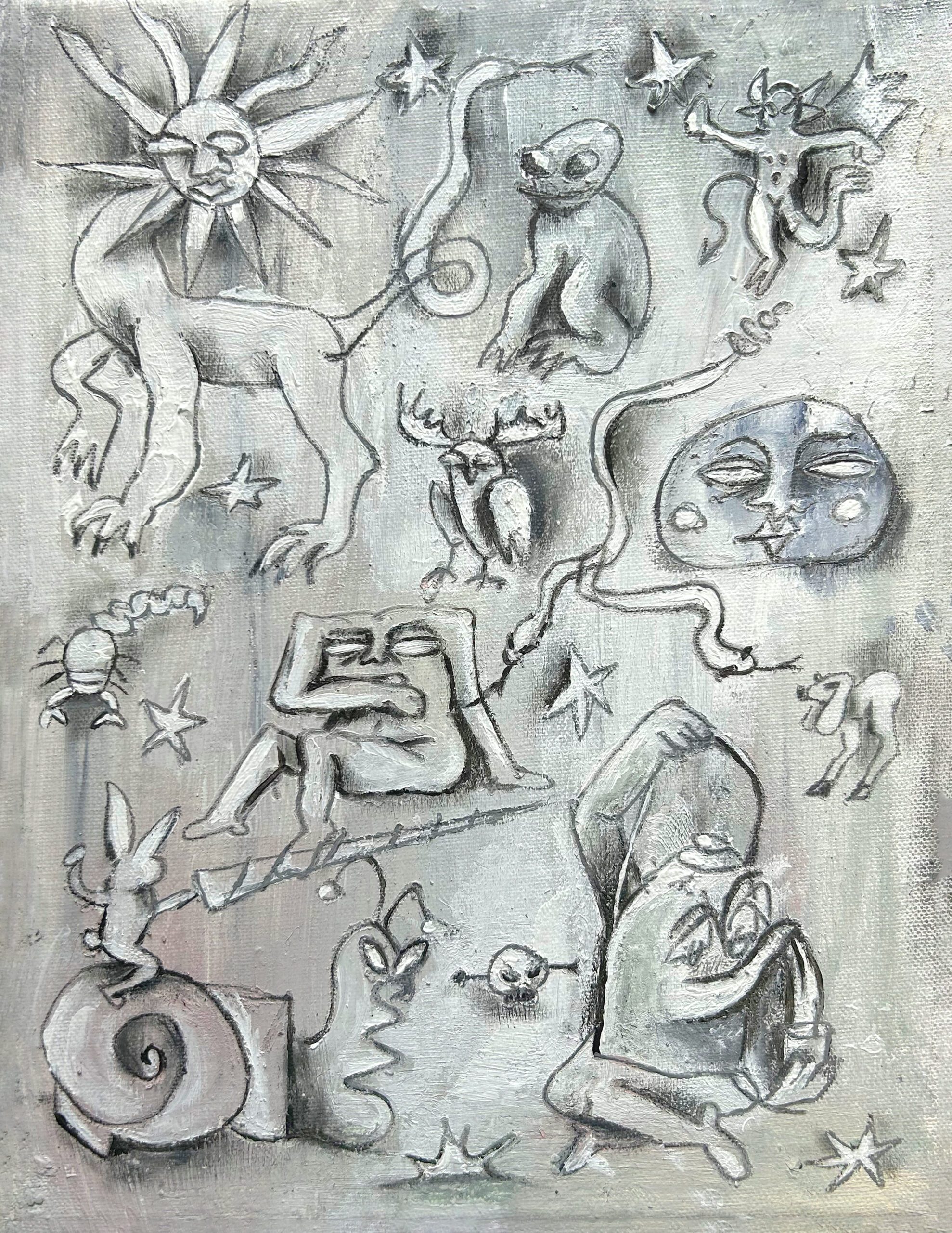 Sofia with F medieval creatures_print